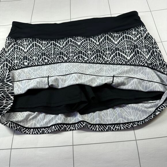 Title Nine Skort Womens XL Black White Printed Pull On Athletic Active Mini Golf - Picture 5 of 9